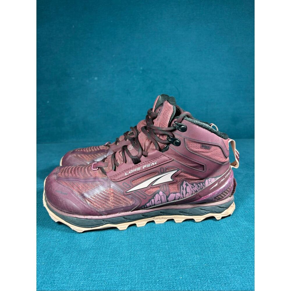 Altra Lone Peak Mid RSM Trail Running Hiking Boots Purple Women’s Size 11 Waterp
